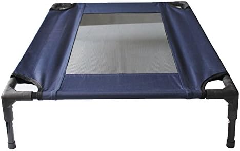 Coolaroo Elevated Pet Bed / Pet Cot with Knitted Fabric (Blue)