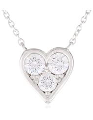 Myia Passiello "Hearts" Swarovski Cubic Zirconia Heart Pendant Necklace