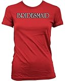 IMAGE OF Bridesmaid Juniors T-shirt, Trendy Bridesmaid Juniors Shirt, Medium, Red