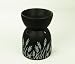 Oil Warmer / Tealight holder / Oil Burner - Black with with Asian Grass Design - Light Diffuser - Decorative Accessory / Zen Home Decor / Table Decoration