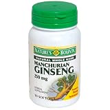 Nature's Bounty Natural Whole Herb Manchurian Ginseng, 250 mg, 50 Softgels (Pack of 4)