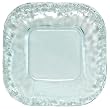 Spanish Recycled Textured Glass Square Serving Platter 13.5"D