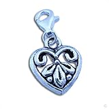 Charm pendant for Bracelet - Heart gothic style #9025, bracelet Charm | Phone Charm, Thomas Sabo compatible