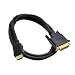 Kinamax HDMI-to-DVI-D Male-Male Gold Plated Cable (6 feet)