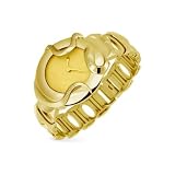 Roberto Cavalli Snake - Gold Plated Round Case Dress Watch by Roberto Cavalli