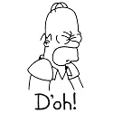 The Simpsons - Homer Doh Cutout Decal