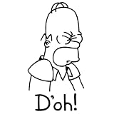 The Simpsons - Homer Doh Cutout Decal