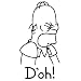 The Simpsons - Homer Doh Cutout Decal