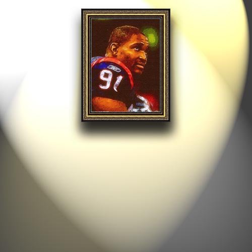Completely Handpainted American Football Sport Painting, Custom Order FL384, Oil on Canvas, with Option to Paint Jerry, Brett & Co. from Any Other Favorite Photograph or Picture, Unframed, Size 27'' x 37