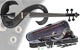Stagg EVN 4/4 MBK Silent Violin Set with Case - Metallic Black