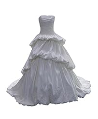 Strapless Elasticized   Waistline Lace Belted Taffeta  Dress