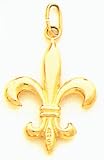 14kt gold Fleur de Lis charm