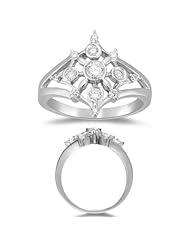 0.45 Cts Diamond Right Hand Ring in 14K White Gold