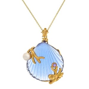 Tagliamonte - 14k Yellow Gold Sea Shell, Freshwater Cultured Pearl and... by
