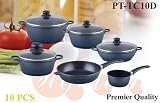 Womoto Die Cast Aluminum Cookware 10pcs Set