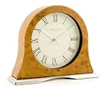 LC Designs Mantle Clock with Light Burr Wood Finish