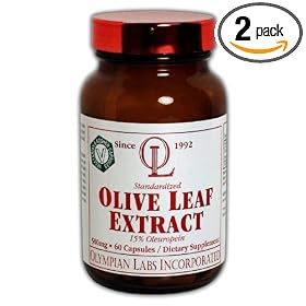 Olympian Labs Olive Leaf Extract, 500mg (Pack of 2) by 