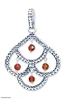 Carnelian pendant, 'Peacock Plumes' 1.5" W 2.2" L Carnelian pendant, 'Peacock Plumes' 1.5" W 2.2" L