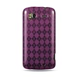 Flexi Gel SKin TPU PINK With CHECKERED PLAID Design Sleeve Glove Soft Cover ....