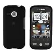 Black Rubberized Shield Protector Case for HTC DROID Eris 6200