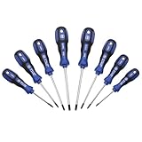 Wiha 45595 Screwdriver Sets, Torx, Cushion Grip, Precision Black Tip, T8 to T30, 8 Piece by Wiha