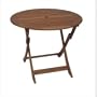 DC America SET900, Sequoia Folding Table, Hardwood with Natural Finish
