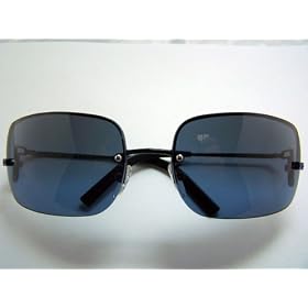 Authentic Fendi FS358R 001 Black Blue Lens Sunglasses