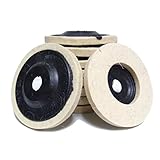 業務用　羊毛 フェルトバフ 100mm ディスク グラインダー研磨　鏡面 (細目0.8mm厚10枚)
