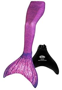 Fin Fun Mermaid Tail, Fin Fun Monofin, Asian Magenta, Size Child 12