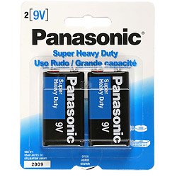 12-Pack Panasonic 9V Super Heavy Duty Batteries - 12 x 9V Batteries