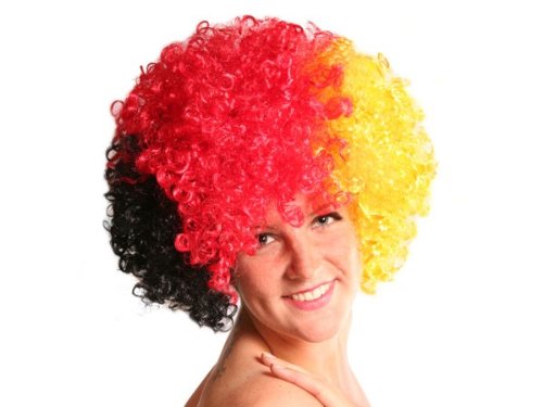 Deutschland Fanartikel Fan-Artikel Fußball EM WM Hut Brille Perücke Fahne, Fanartikel wählen:Afro Perücke