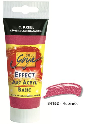 C. Kreul Solo Goya 84152 - Art Acryl Basic Effect Tube 100 ml, Rubinrot