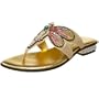 Donald J Pliner Women's GENN-60 Dragon Fly Thong,Gold,5.5 M US