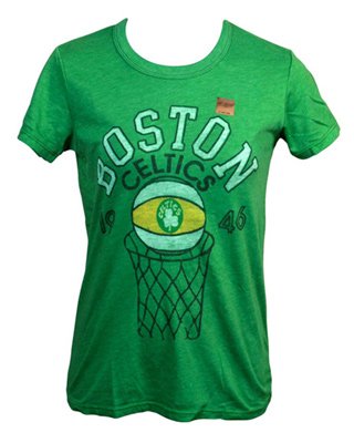 Junkfood Boston Celtics Heathered Womens T-Shirt Large