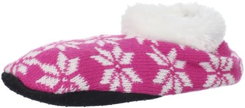 Modern Heritage Women's Giftable Knit Snowflake Slipper Sock, Bubblegum, One Size