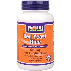 NOW Foods Red Yeast Rice &amp; Coq10, 120 Vcaps: Health &amp; Personal Care