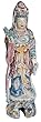 Hand carved wooden Kwan Yin, Goddess of Mercy statue