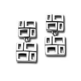 Sterling Silver Finestra Collection Drop Earrings by Zina