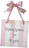 New Arrivals Thank Heaven Doorknob Hangers, Pink/White