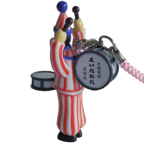 大阪土产 バンザイくいだおれ太郎根付(粉红色