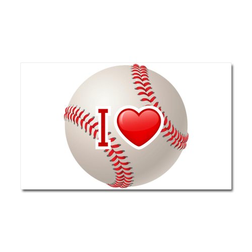 Car Magnet 20 x 12 I Love Baseball