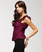 Sleeveless Ruffle Dotted Top Product Image