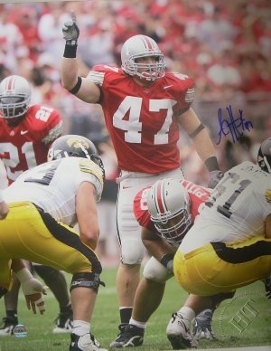 AJ Hawk Autographed/Hand Signed Ohio State Buckeyes 16X20 Photo