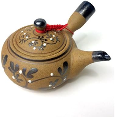 Pottery Teapot for Gongfu Tea Flower Handmade Painting