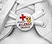 PEANUT ALLERGY EpiPen Medical Alert Pair of 1 inch Shoe Tag Charms