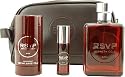 RSVP Kenneth Cole for Men Apply Before You Buy 4 Piece Set Includes: 3.4 oz Eau de Toilette Spray + 0.5 oz Eau de Toilette Travel Spray + 2.6 oz Deodorant Stick + Faux Leather Dopp Kit