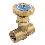 uxcell クイック接続　真鍮　直線型　停止バルブ　水管用　ストップ弁