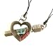 Heart-Shaped "LOVE" Cupid Arrow And Heart Cell Phone Charms - 2 Separate Charms: Arrow And Heart Charm Is Detachable