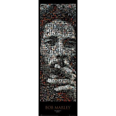 Bob Marley - Mosaic Door Poster (Smoking Joint) (Size: 21