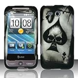 ACE SPADE SKULL Hard Rubber Feel Plastic Case for HTC Freestyle [In Twisted ....